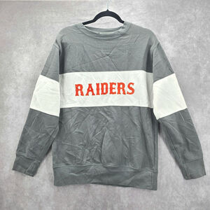 Fan Cloth Gray White Team Sweatshirt Sweater Pullover Raiders‎ Medium